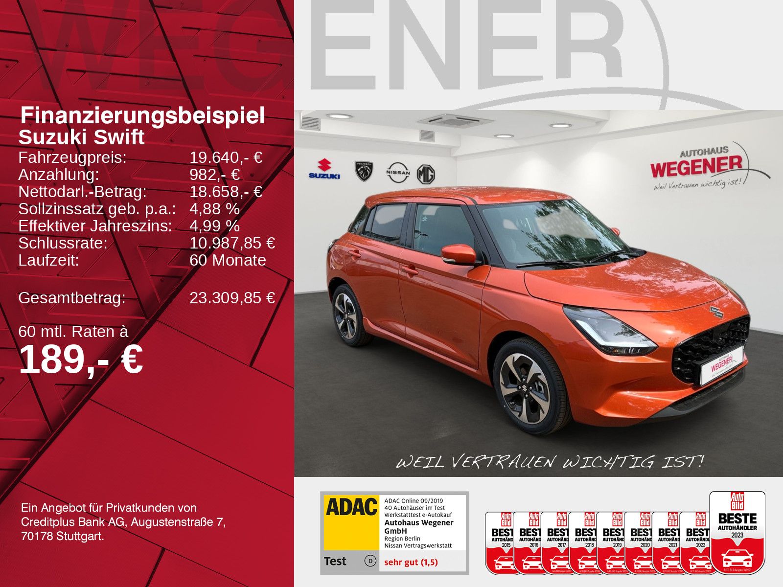 SUZUKI SWIFT COMFORT+ HYBRID Navi SHZ Kamera