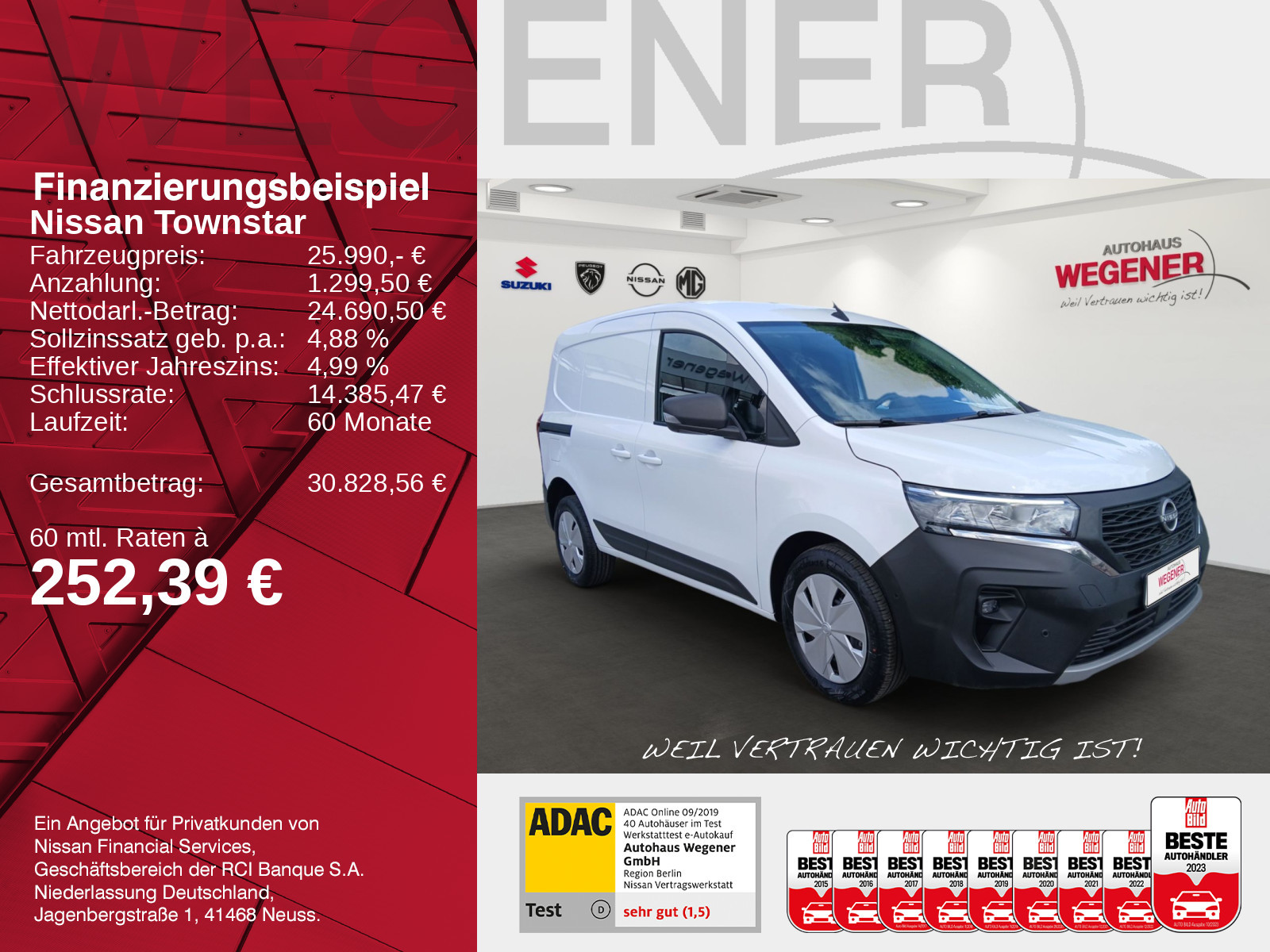Nissan Townstar 1.3 N-Connecta 2,0t MT CarPlay*CAM*Klim