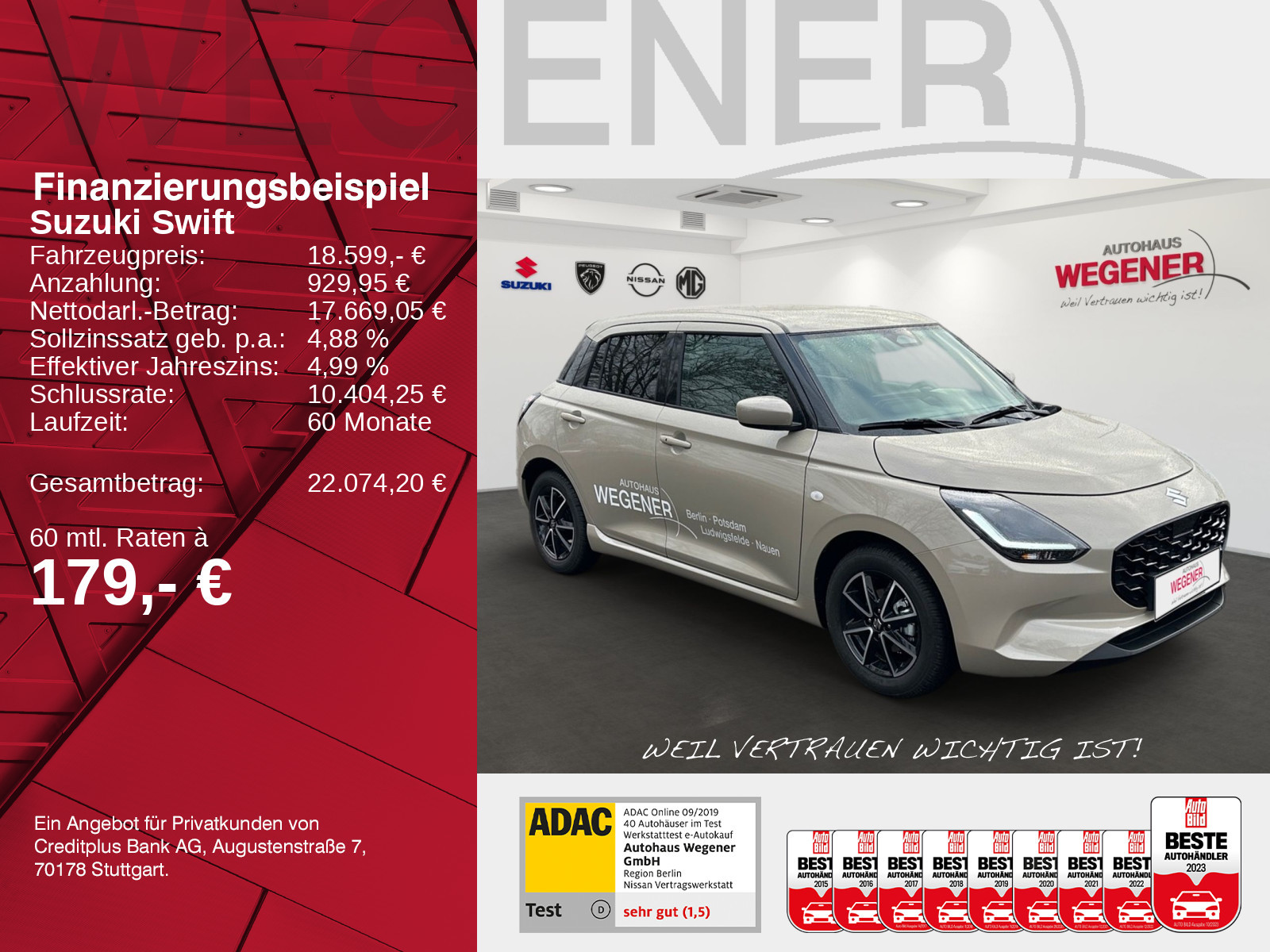 Suzuki SWIFT COMFORT HYBRID LED+ACC+NAVI+KAMERA+SITZHZ+