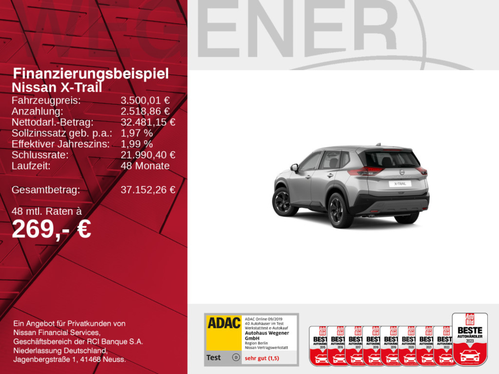 Nissan X-Trail Acenta 1.5 AT - MHEV CAM NAVI FAMILIY