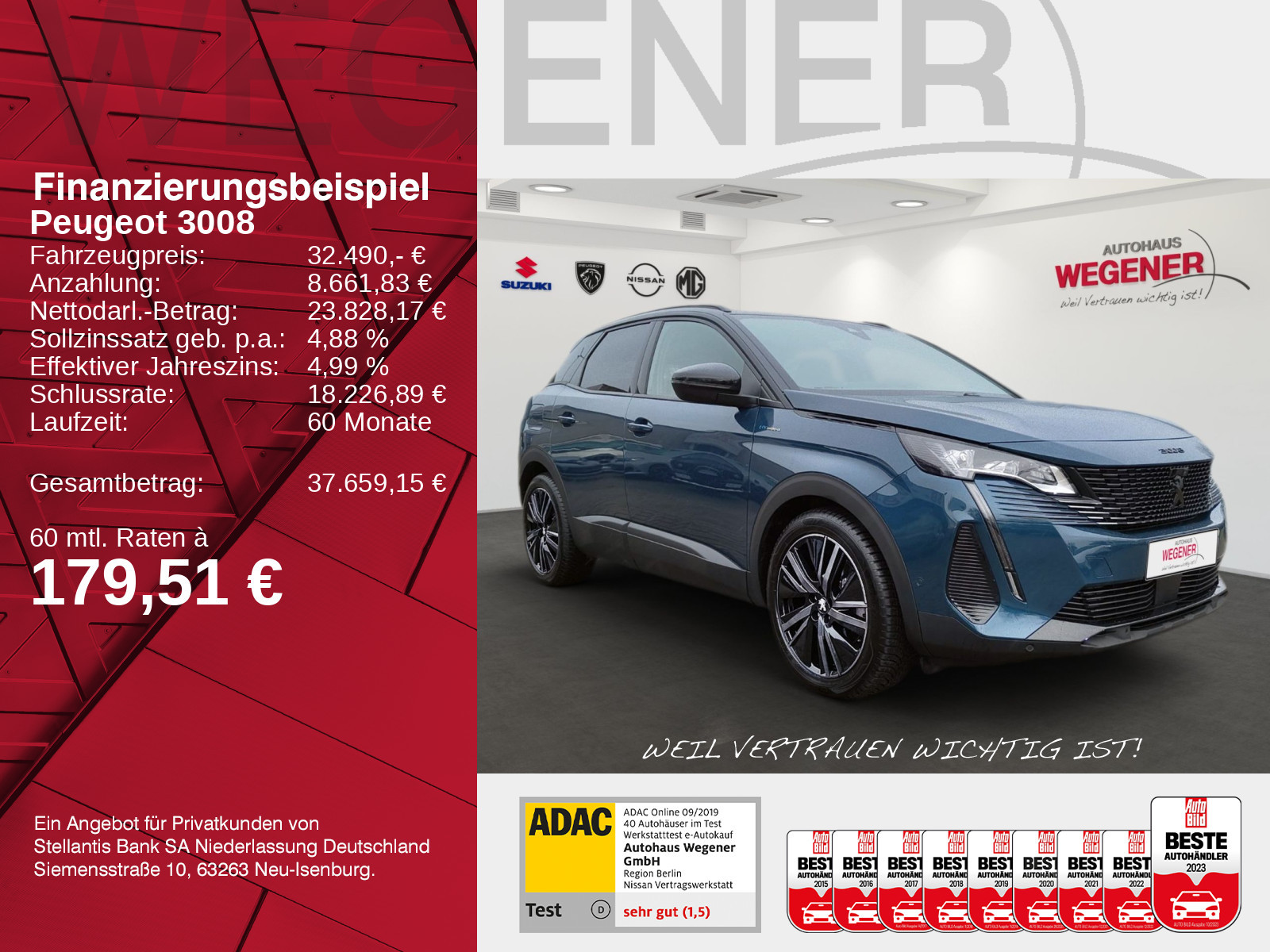Peugeot 3008 GT Hybrid4 300 e-EAT8 *SHZ*Kamera*Panorama*