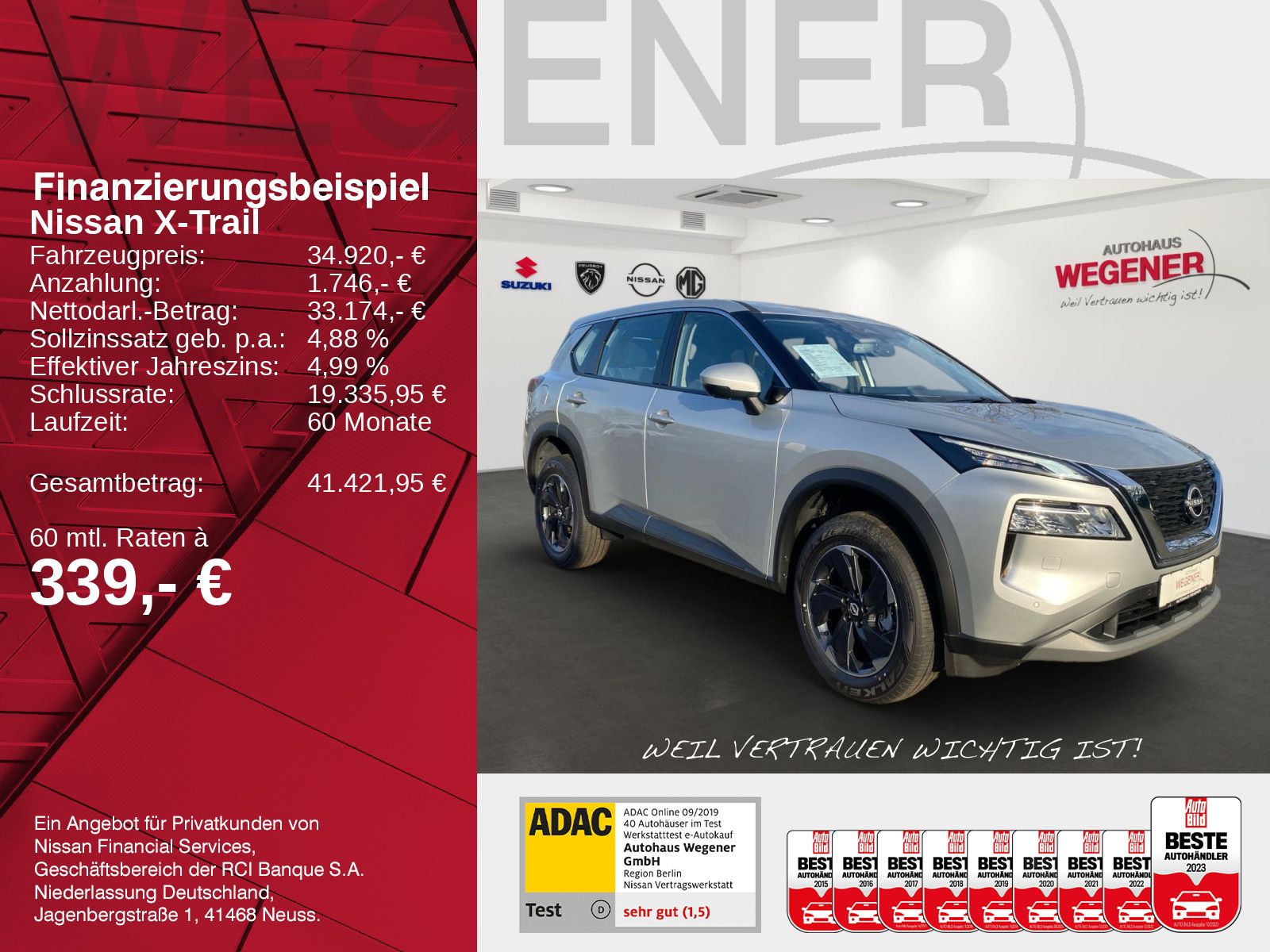 NISSAN X-TRAIL 1.5 VC-T MHEV 163 PS