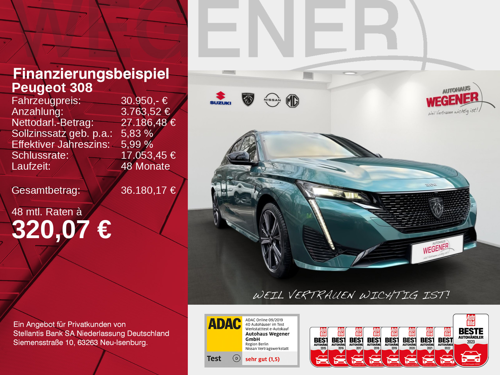 Peugeot 308 SW GT Hybrid 145 e-DSC6 *360°Kamera*Carplay*