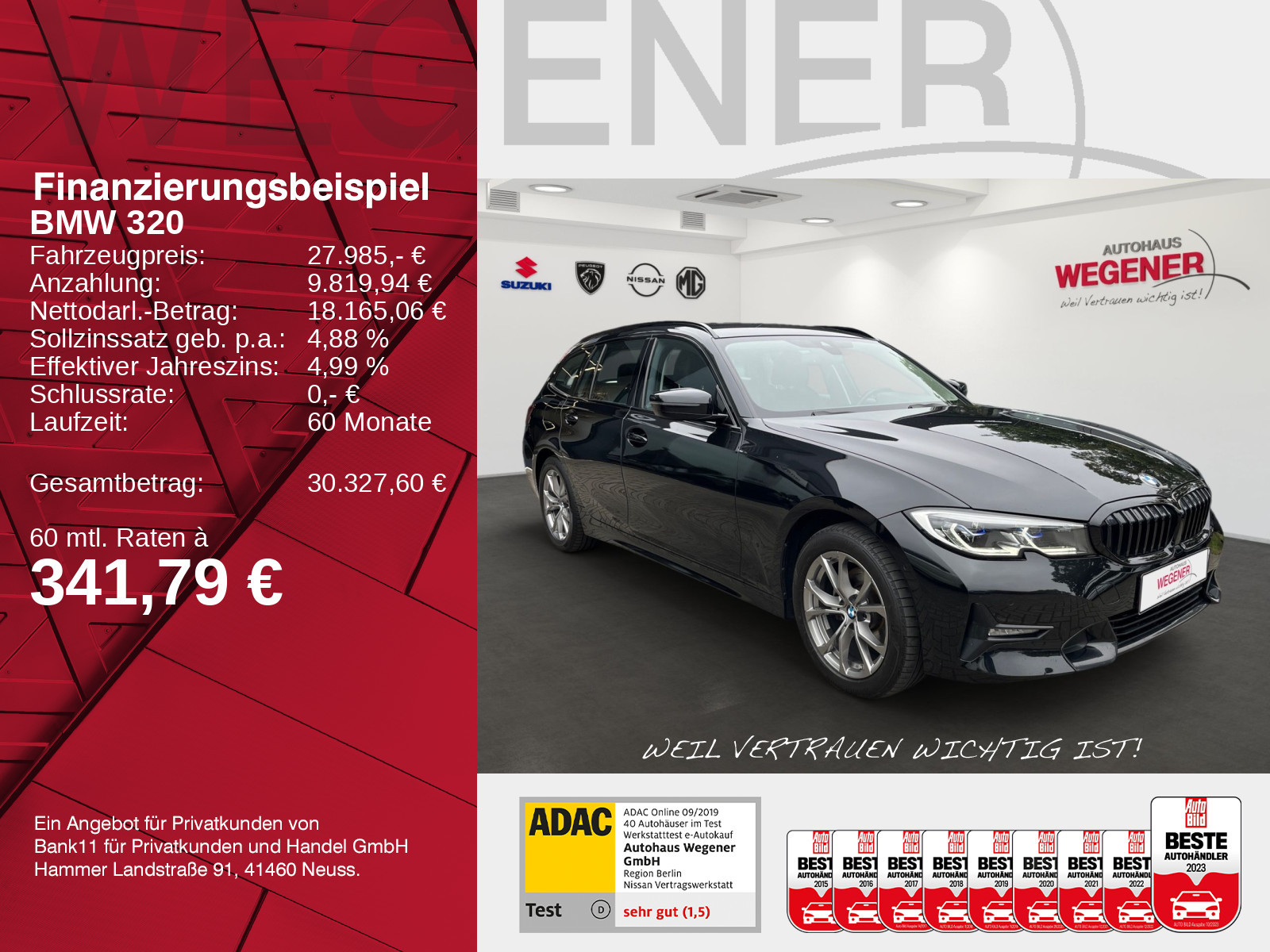 BMW 320 d Mild-Hybrid xDrive Touring PDC*CAM*Laser