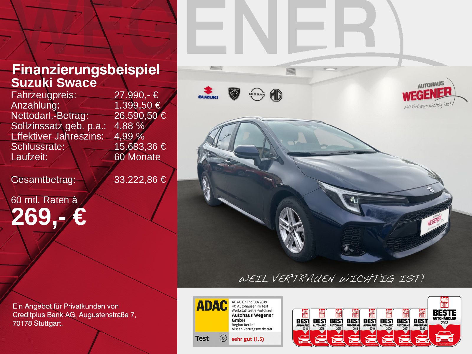 Suzuki Swace Comfort+ CVT Hybrid