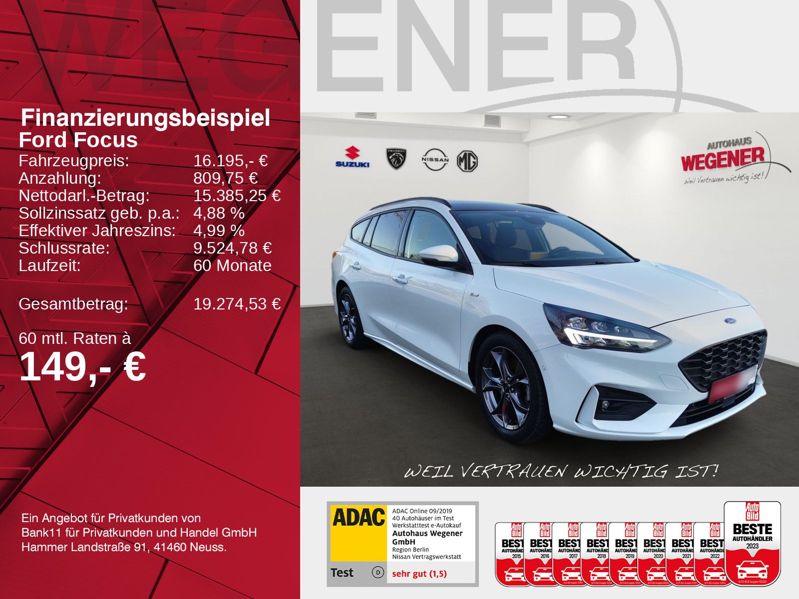 FORD FOCUS EcoBoost mHEV Turnier ST-Line Kamera*Navi