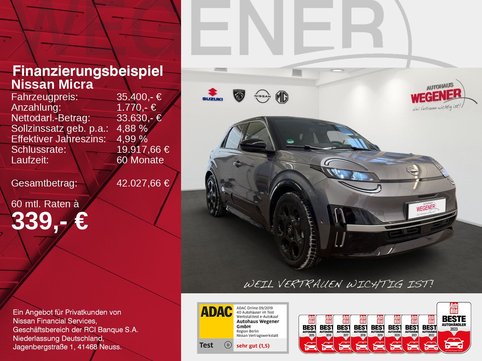 NISSAN MICRA 52 kWh EVOLVE