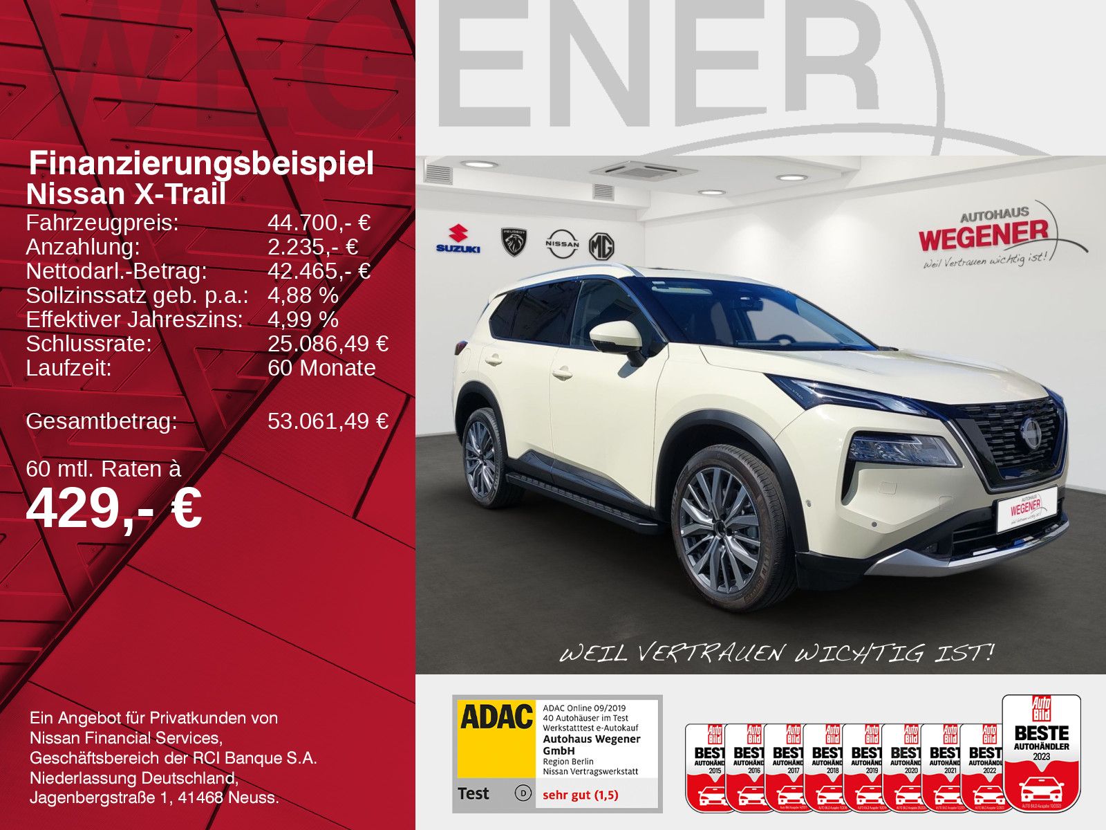 NISSAN X-TRAIL Tekna+ 1,5 AT - TAXI SHZ PANO HUD