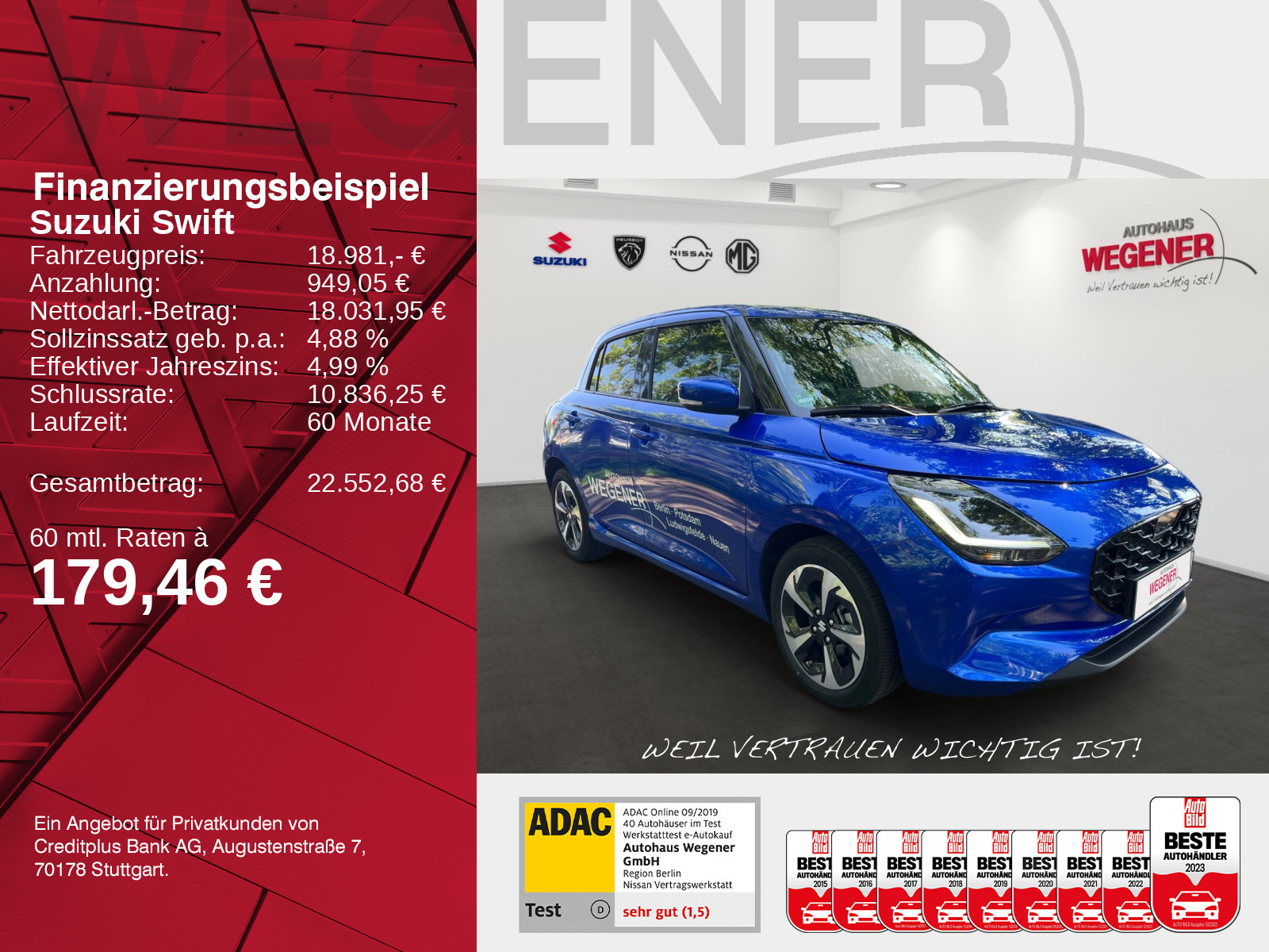 Suzuki SWIFT COMFORT+ HYBRID ACC*Navi*Kamera*PDC