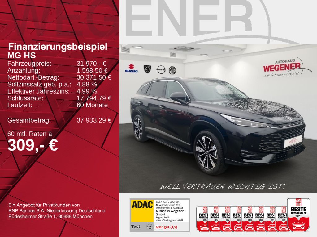 MG HS PHEV Luxury Gewerbe u Schwerbehind GdB min50%