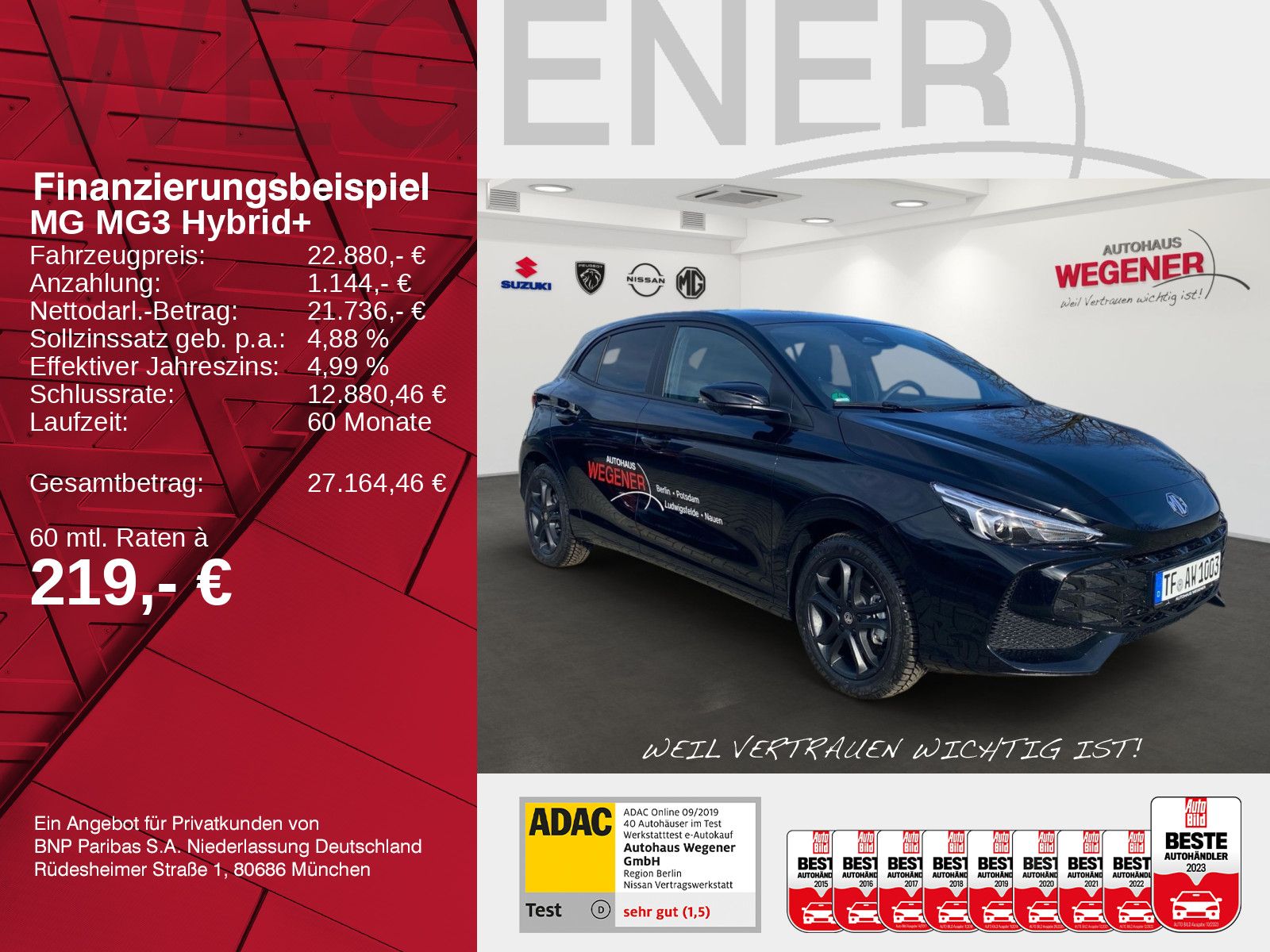 MG MG3 Hybrid+ Luxury LED|Sitz-&Lenkradhzg|360|ACC