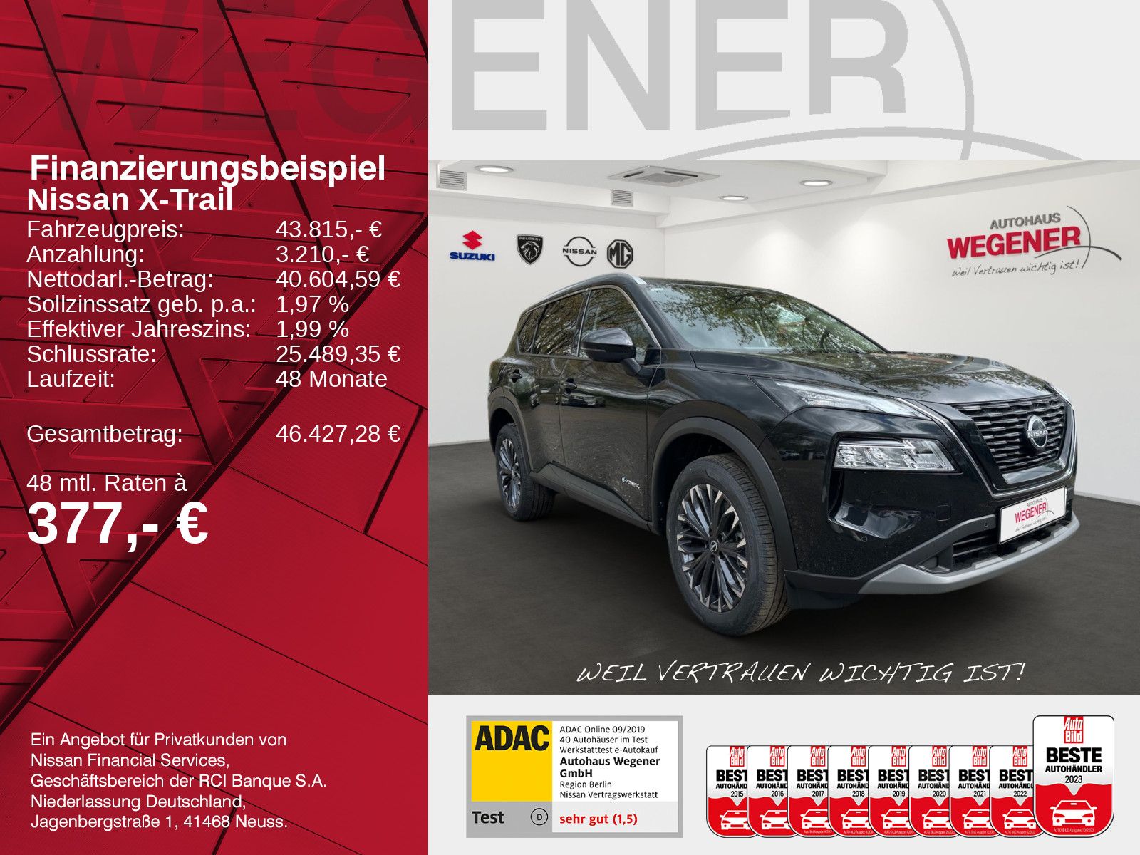 NISSAN X-TRAIL N-CONNECTA e-4ORCE 4x4 *SHZ BFS HUD AFA*