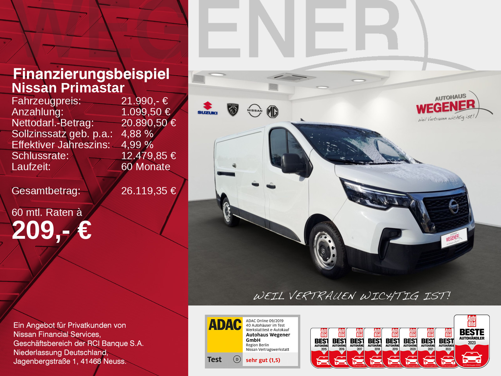Nissan Primastar Kasten L2H1 3,0t CarPlay*CAM*Klima*LED