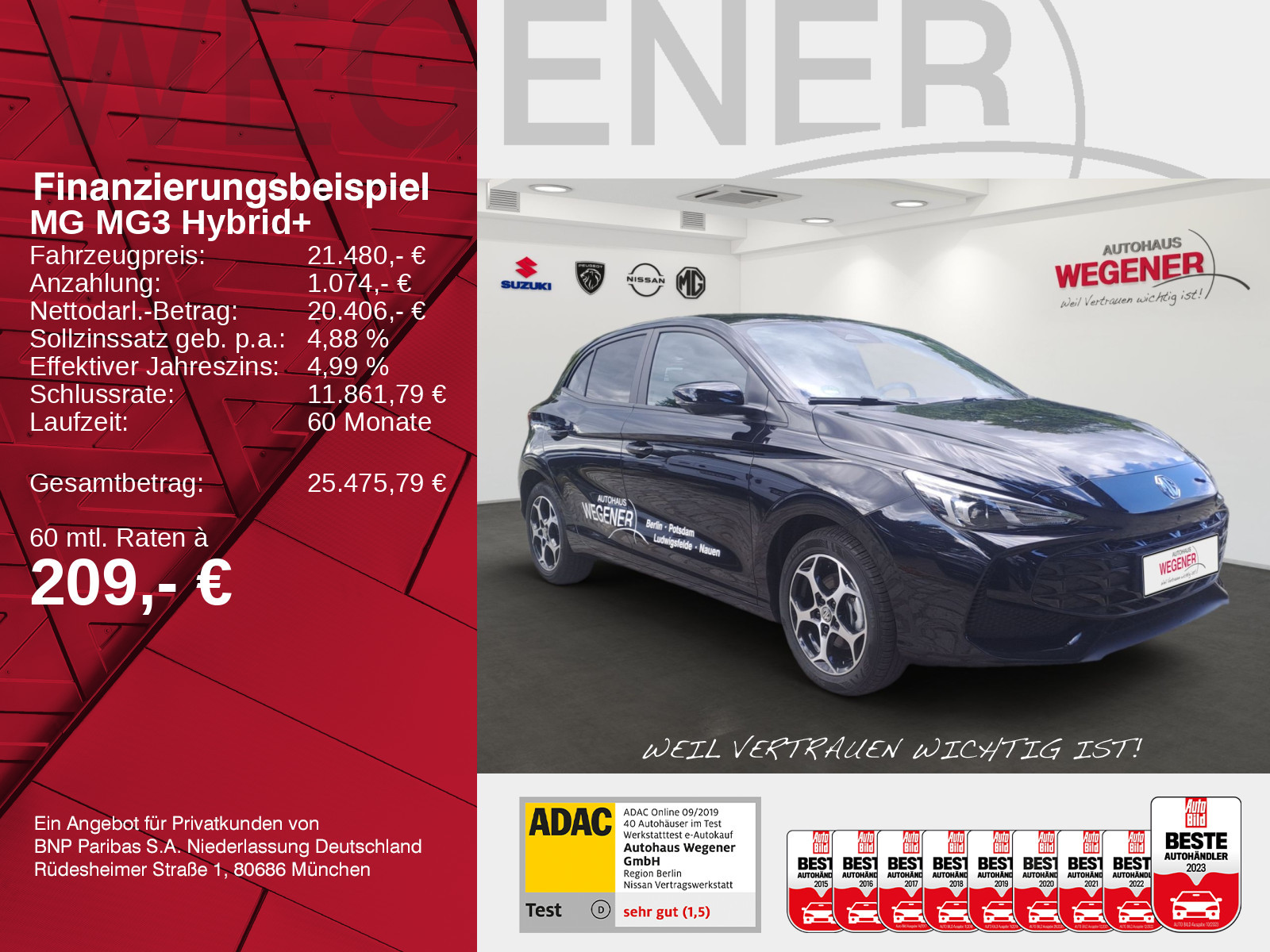 MG MG MG3 Hybrid+ Luxury MY25