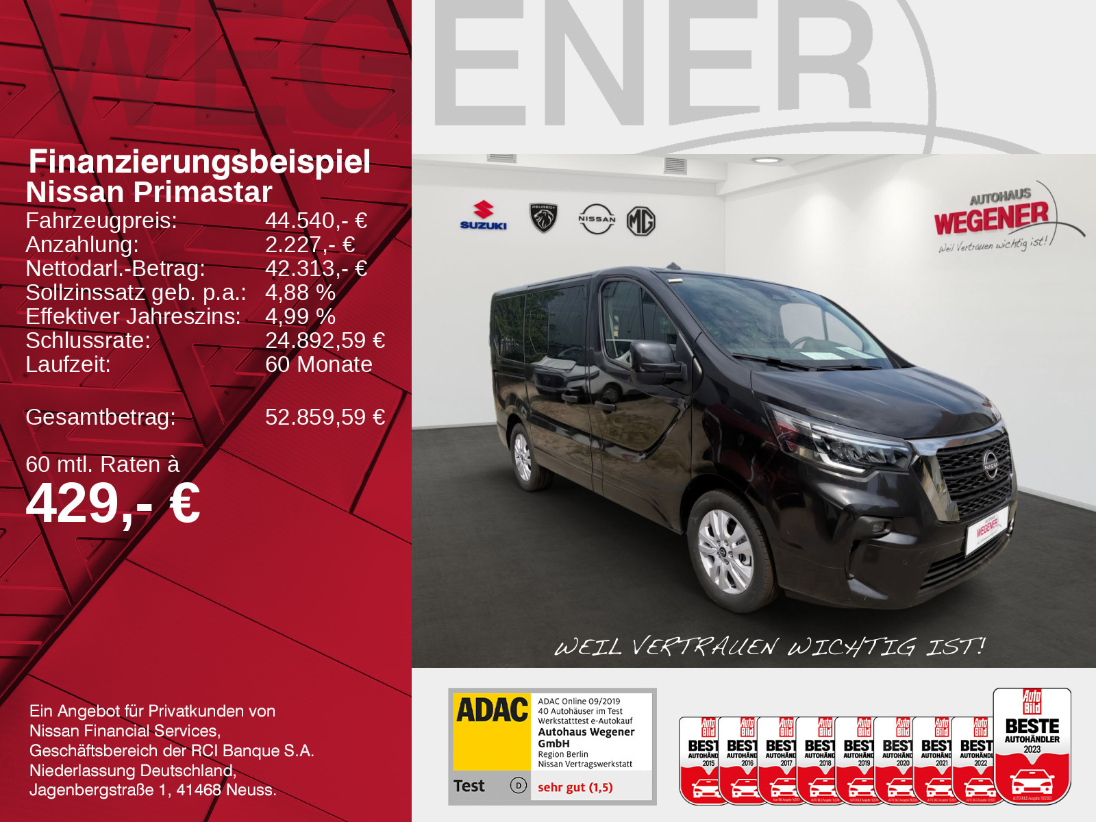 Nissan Primastar Kombi L1H1 Tekna KLIMA Navi PDC CarPlay