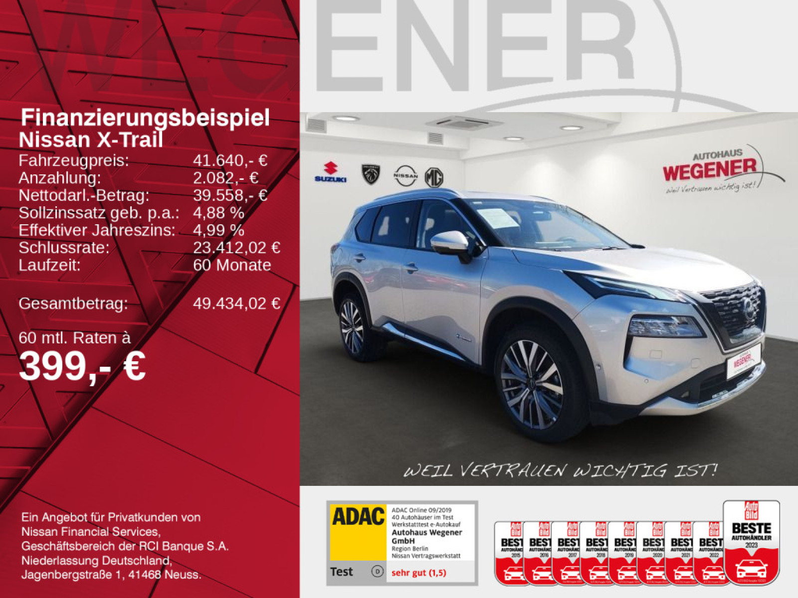 Nissan X-Trail Tekna 1.5 AT - SHZ BFS LHZ HUD 360CAM FAS