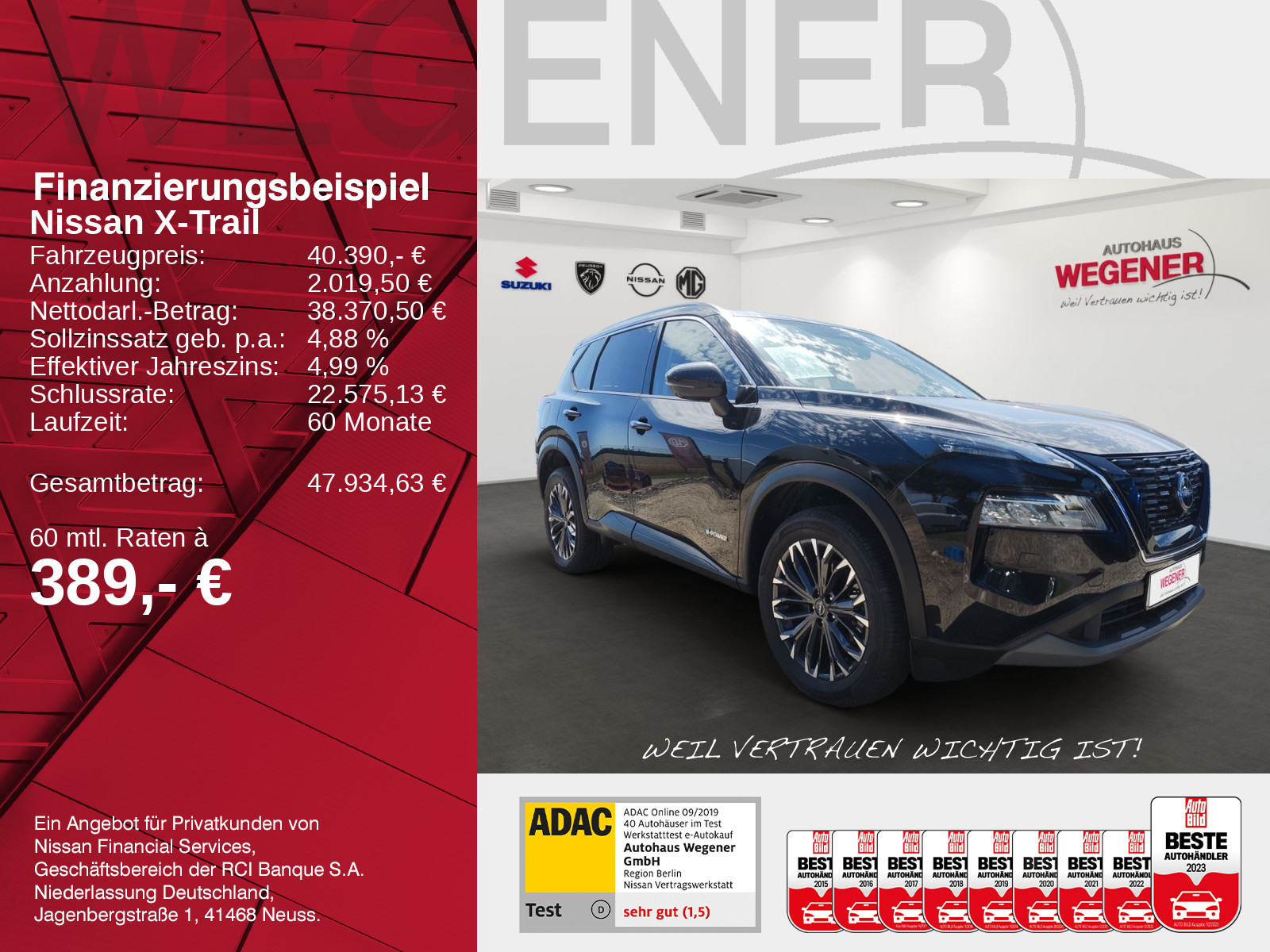 Nissan X-TRAIL 1.5 VC-T e-POWER 204 PS