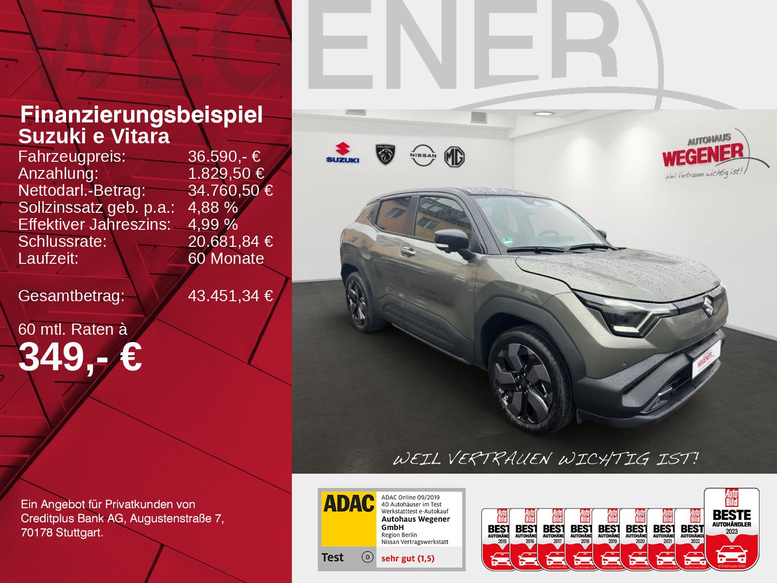 SUZUKI e VITARA (61kWh) Comfort+ VFW