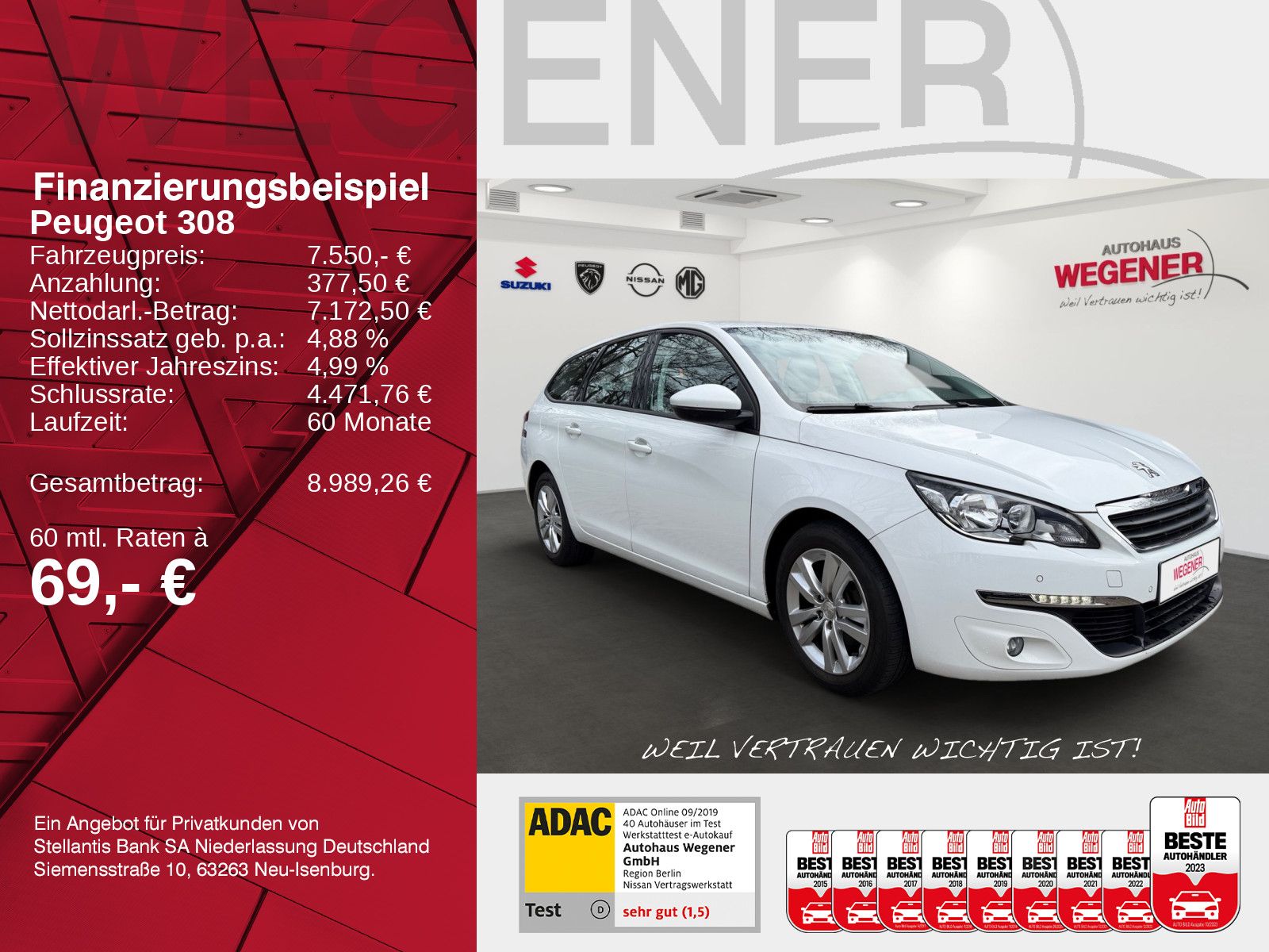 PEUGEOT 308 SW 1.2 THP110 Navi*GRA*PDC vo/hi*CAM