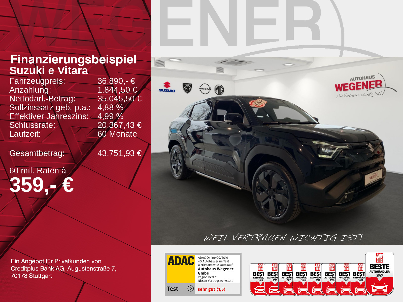 Suzuki e VITARA (61kWh) Comfort+