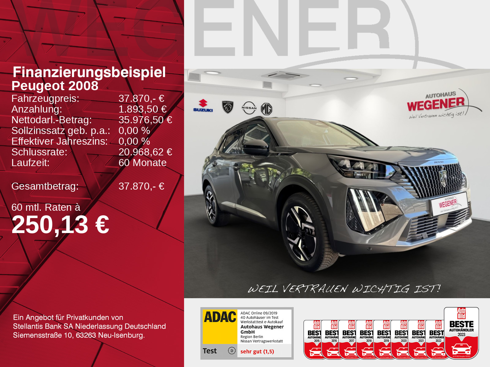 Peugeot 2008 E GT Elektromotor 156 54kwH *Kamera*