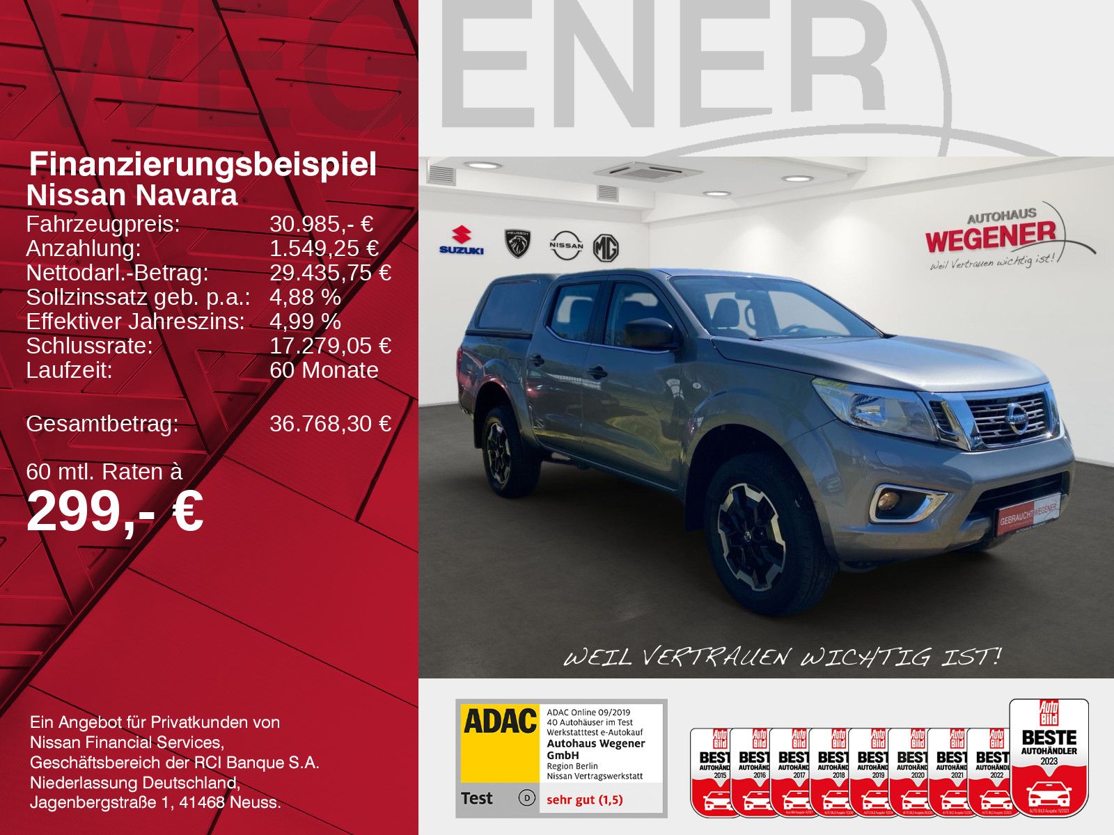 NISSAN Navara 2.3 dci DC Acenta Bluetooth*GRA*AHK*Diff.