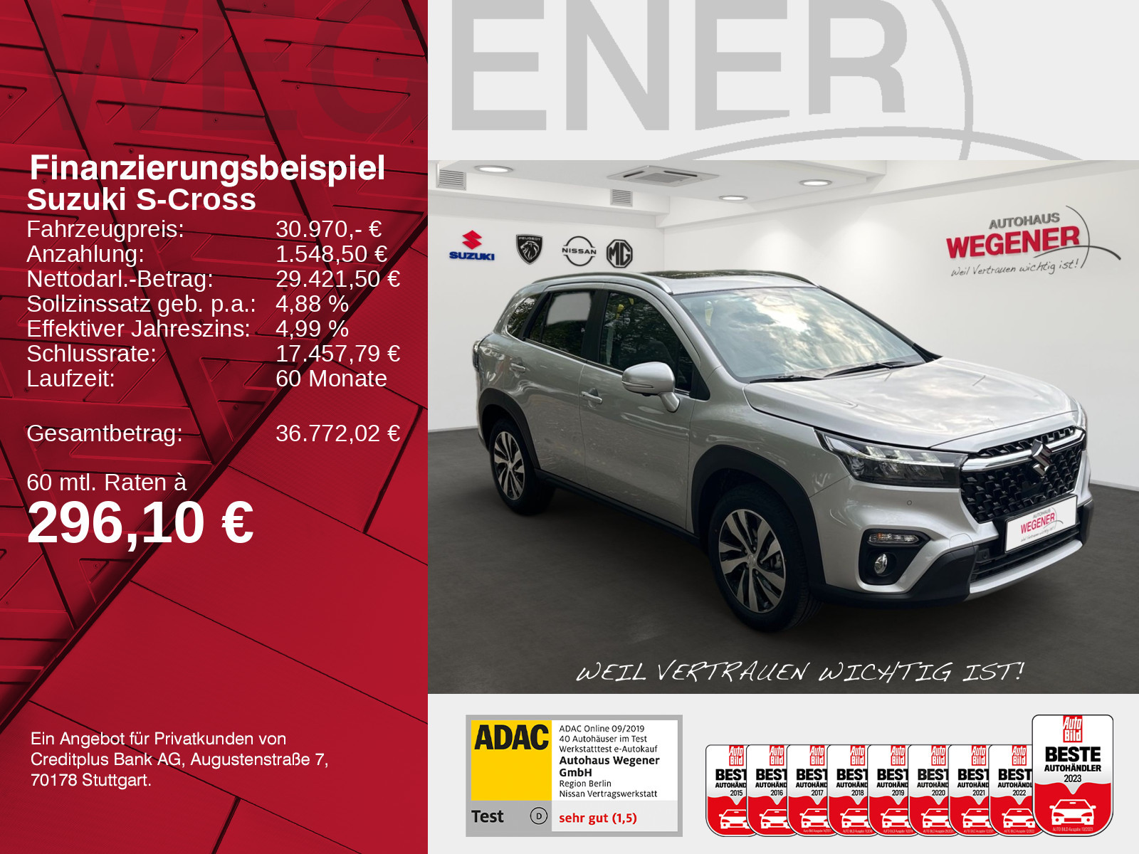 Suzuki S-CROSS COMFORT+ AT +Allgrip+4x4+Navi+Kamera+SHZ+