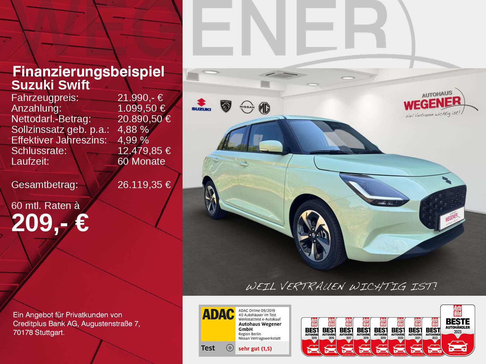 Suzuki SWIFT COMFORT+ CVT HYBRID (61kW)