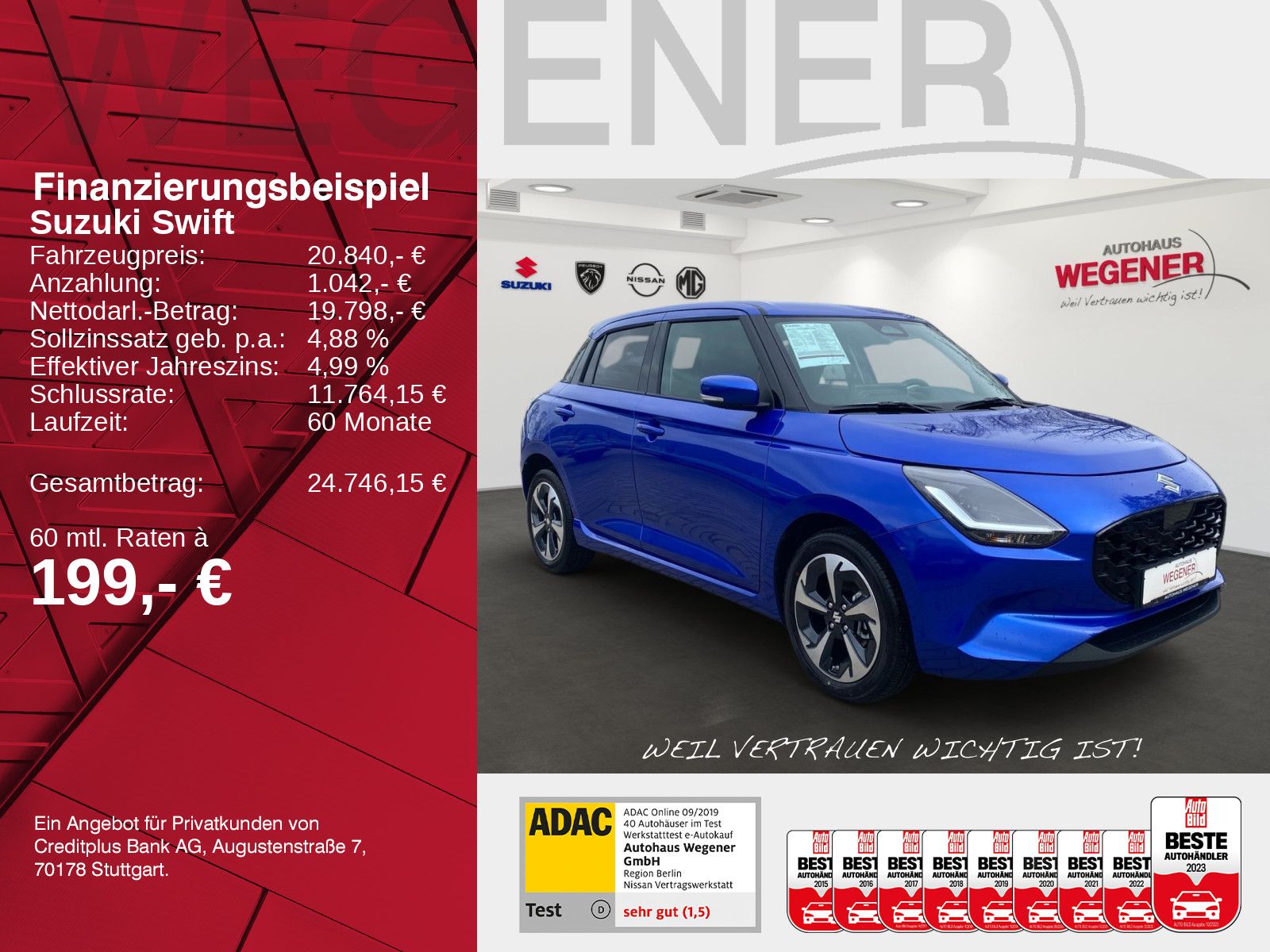 SUZUKI SWIFT COMFORT+ CVT HYBRID (61kW)