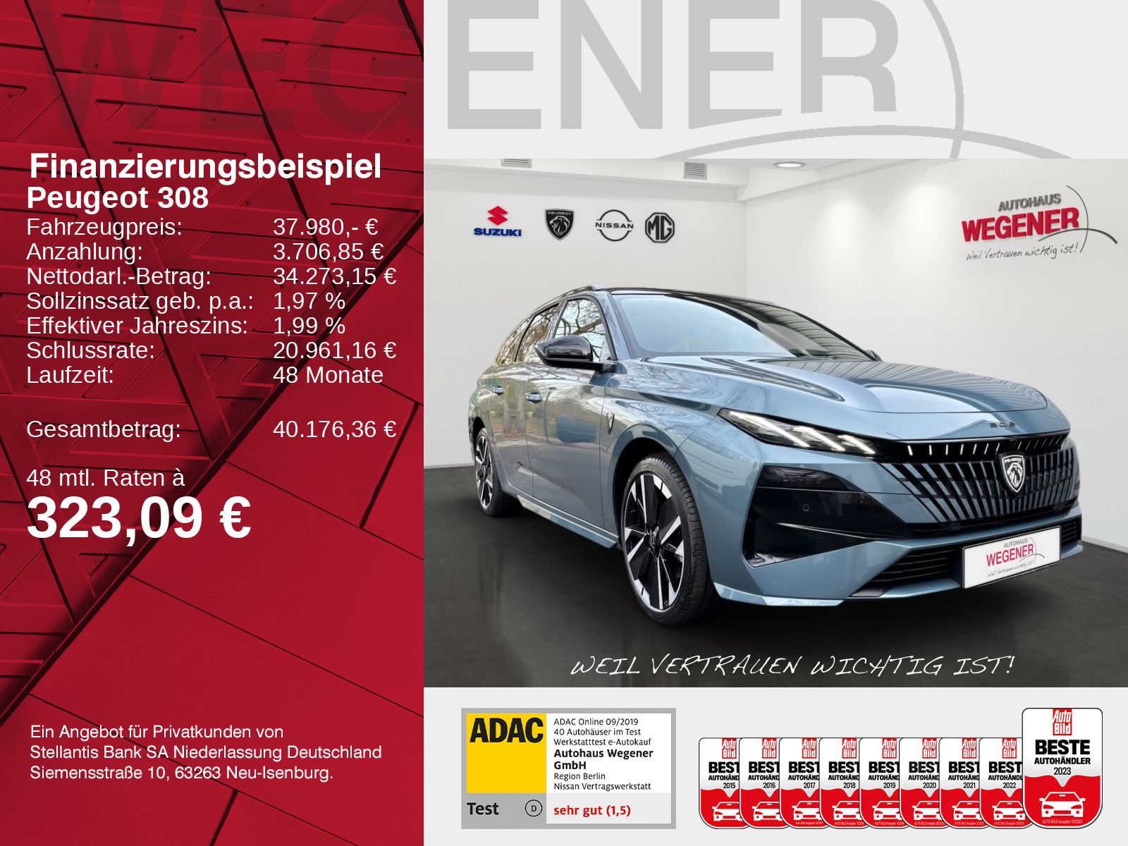 Peugeot 308 SW GT HYBRID 145 e-DSC6 NAVI 360° SHZ LED