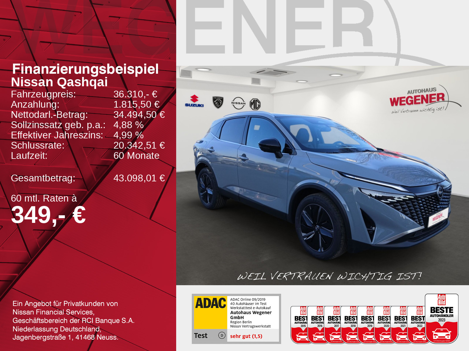 Nissan Qashqai Tekna 1.3 DIG-T MHEV Navi*Leder*LED*360°