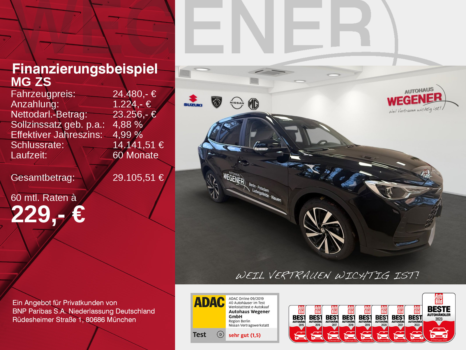 MG ZS Hybrid+ Luxury 1.5 LED|360|Leder|Sitzhzg|ACC
