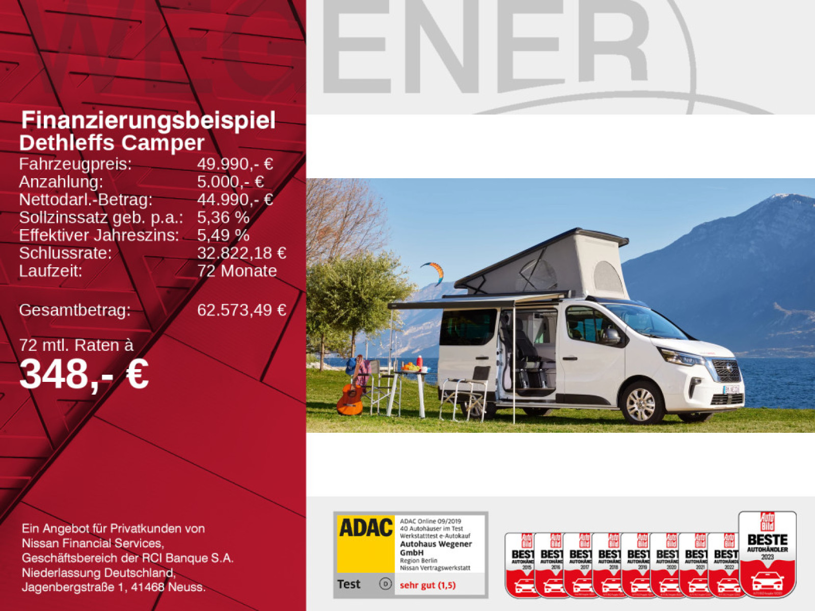 Dethleffs PRIMASTAR CAMPER SEASIDE AT Aufstelldach Küche Heizung Mobile Office
