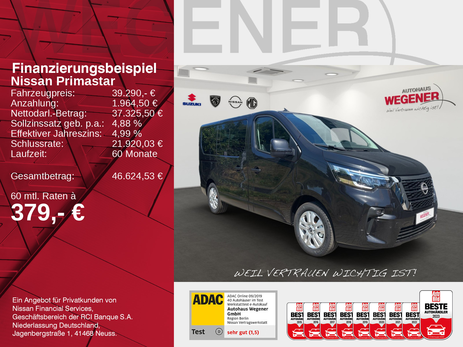 Nissan Primastar Kombi9 L1H1 2,8t