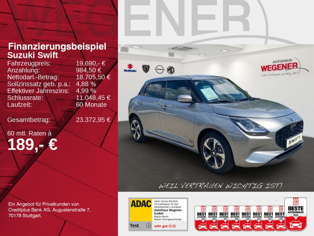 SUZUKI SWIFT COMFORT+ HYBRID ACC*Totwinkel*Navi*PDC*LED