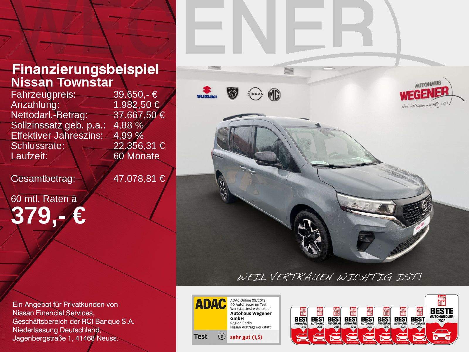 NISSAN Townstar Kombi L2 2,3t