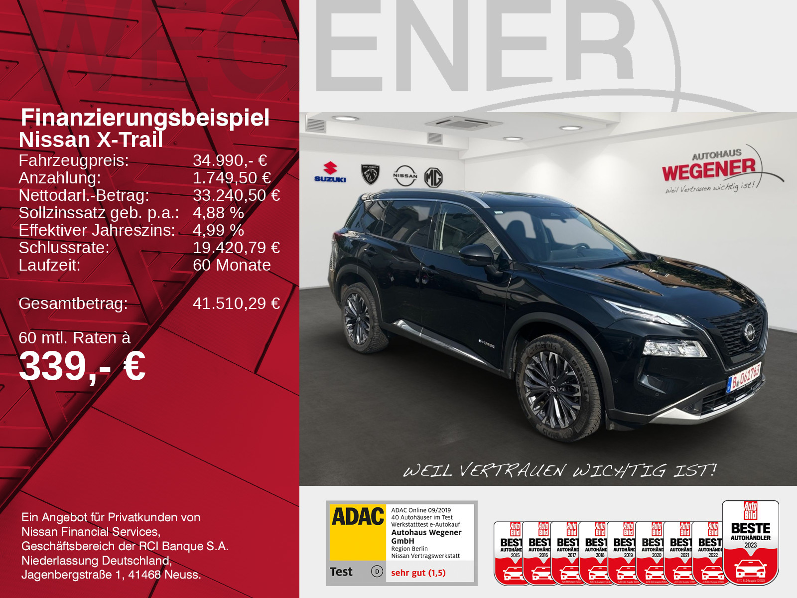 Nissan X-Trail Tekna 1.5 VC-T e-4ORCE HeadUp Winter 360