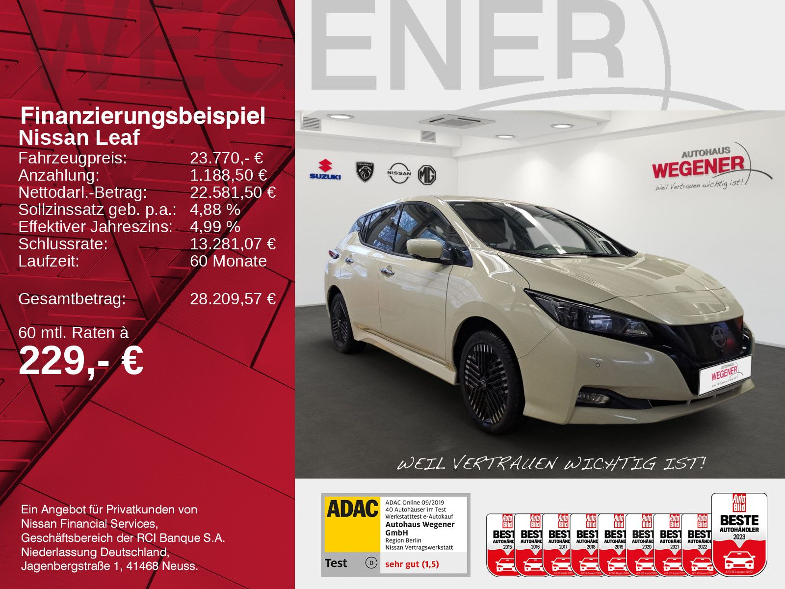 Nissan Leaf N-Connecta 62 - LED Navi SHZ 360° TAXI