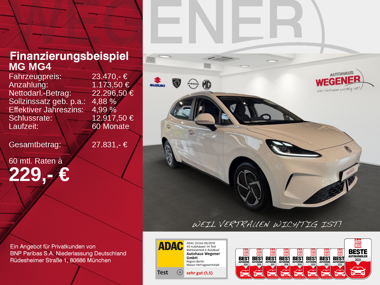 MG MG4 Urban 54kWh Comfort Long Range*WäPu*416KM*