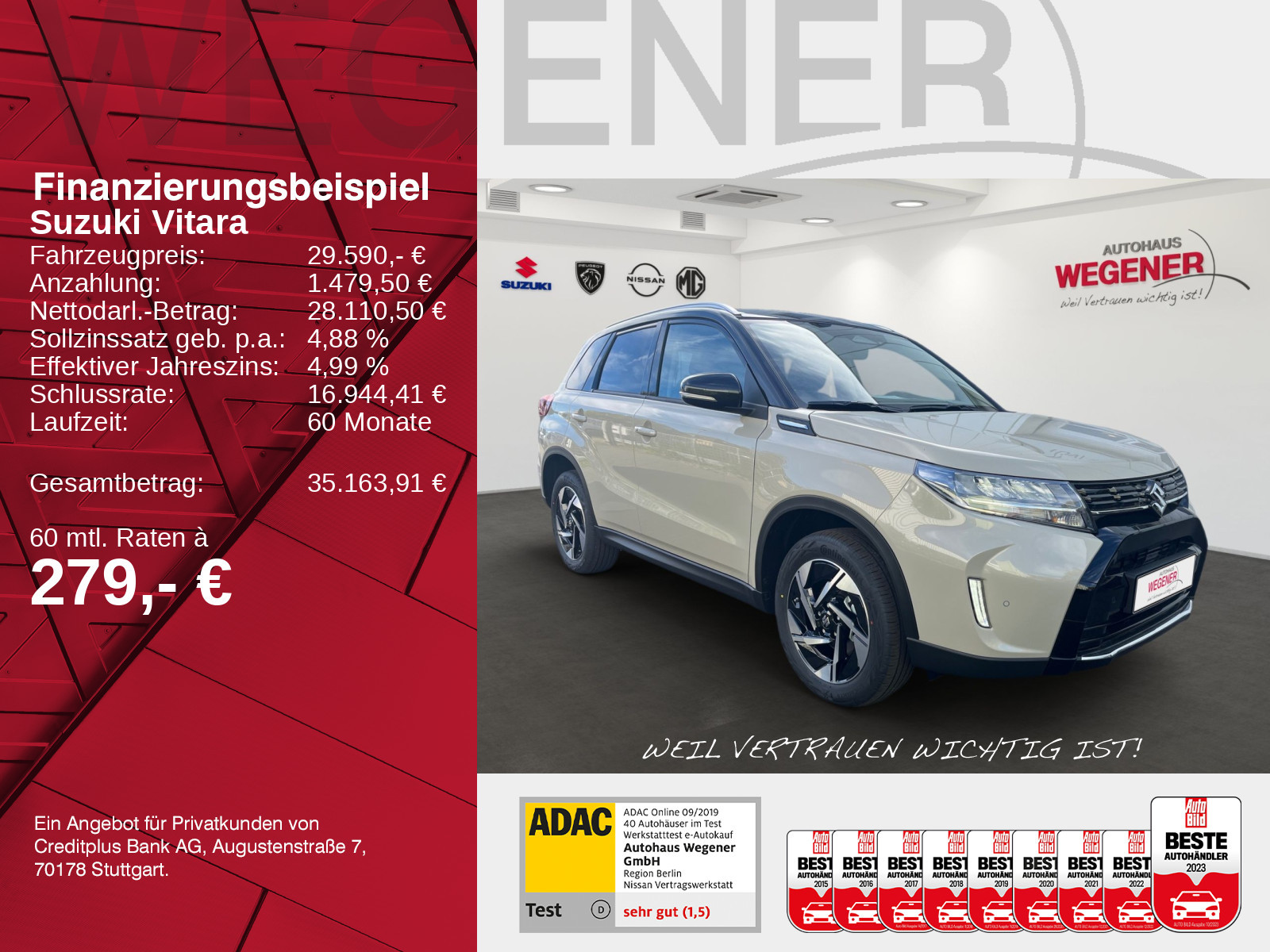 Suzuki VITARA 1.5 COMFORT+ ALLGRIP AGS LED NAVI KAM SHZ