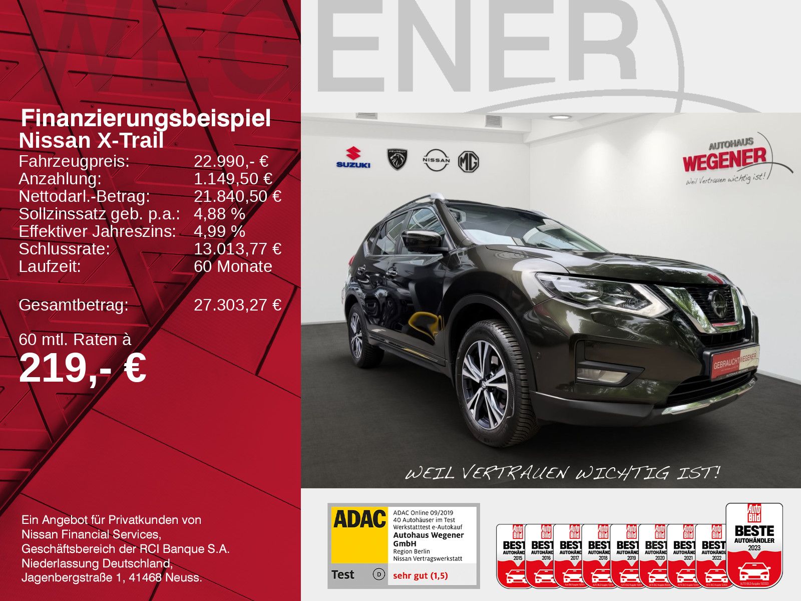 NISSAN X-Trail 1.3 DIG-T Tekna 7Sitzer Navi*Xenon*Leder