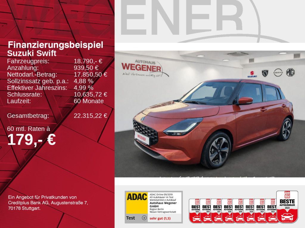SUZUKI SWIFT COMFORT+ HYBRID ACC | TOTWINKEL | NAVI