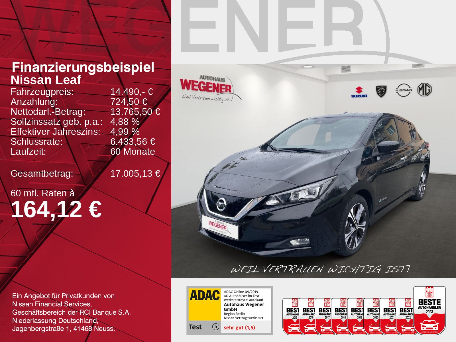 NISSAN Leaf  Tekna 40 - CAM Sitzheizung Navi