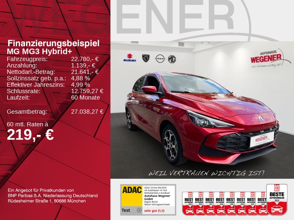 MG MG3 Hybrid+ Luxury LED|Sitz-&Lenkradhzg|360|ACC