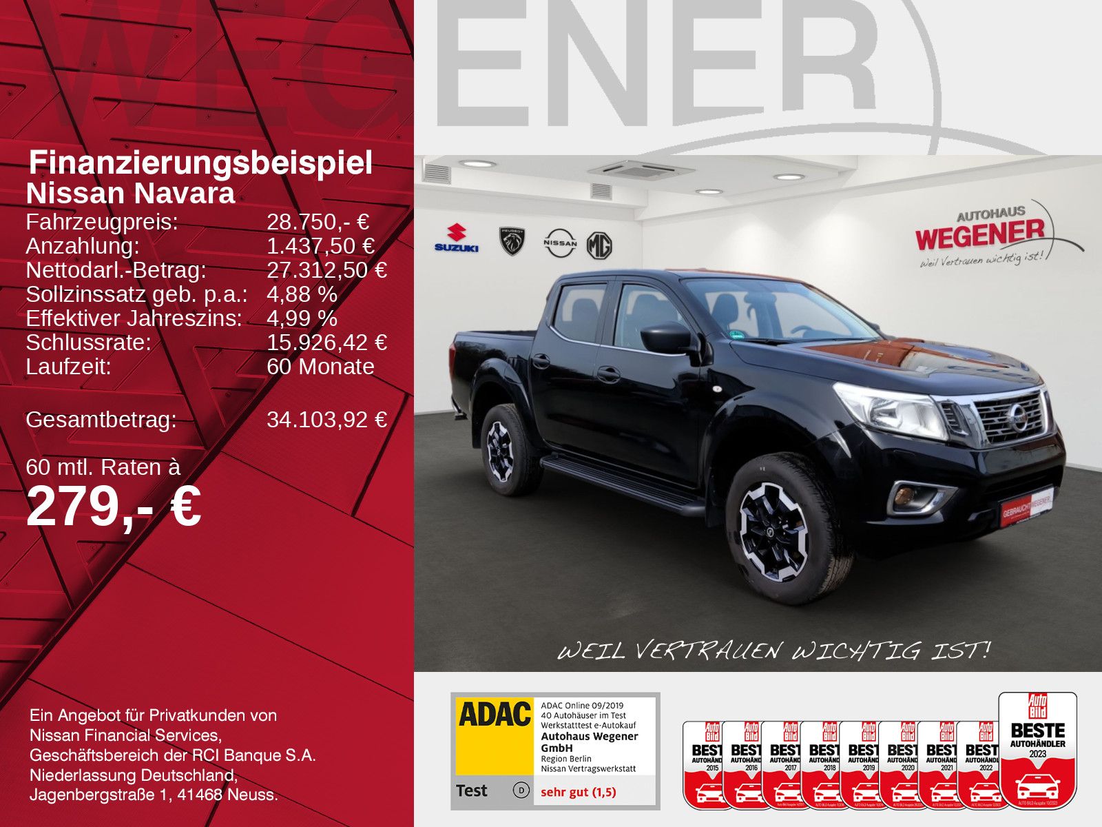 NISSAN NAVARA 2.3 dCi 4x4 DC Acenta WR-Satz*GRA*AHK