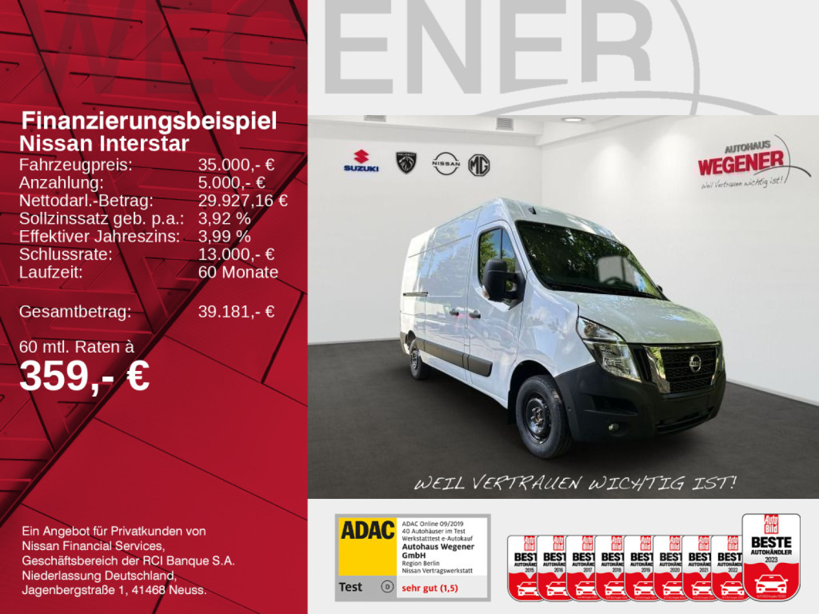 Nissan Interstar Kawa L2H2 3,5t N-Connecta -AHK LRB PDC