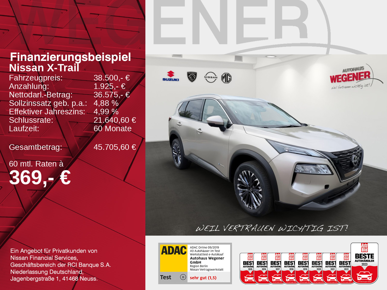 Nissan X-TRAIL 1.5 VC-T e-POWER 204 P