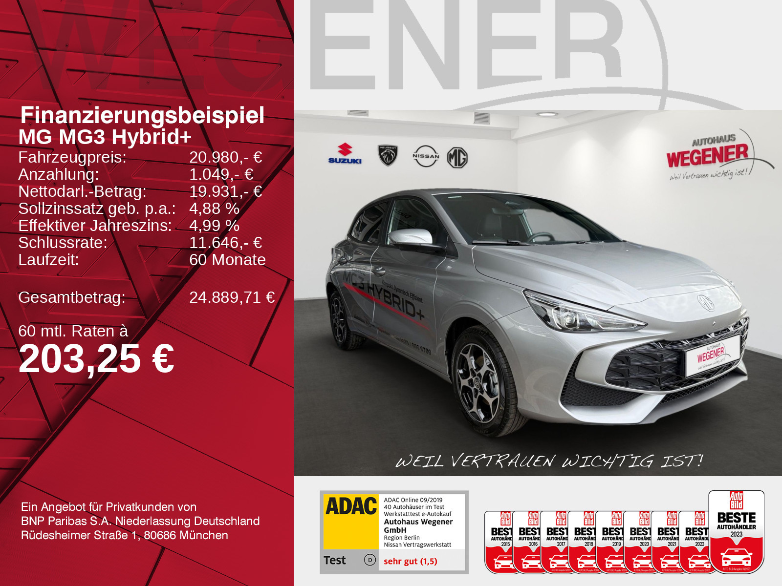 MG MG3 Hybrid+ Luxury LED|Sitz-&Lenkradhzg|360|ACC