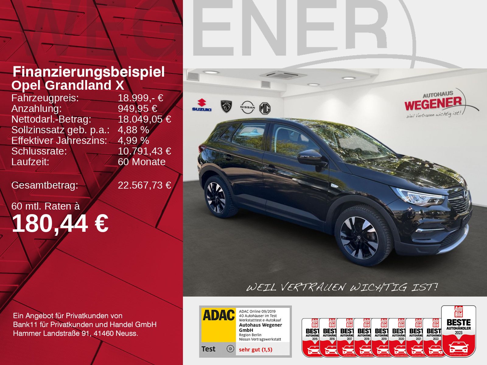 OPEL GRANDLAND X 1.2 Automat. LED NAVI SHZ LHZ KAMERA