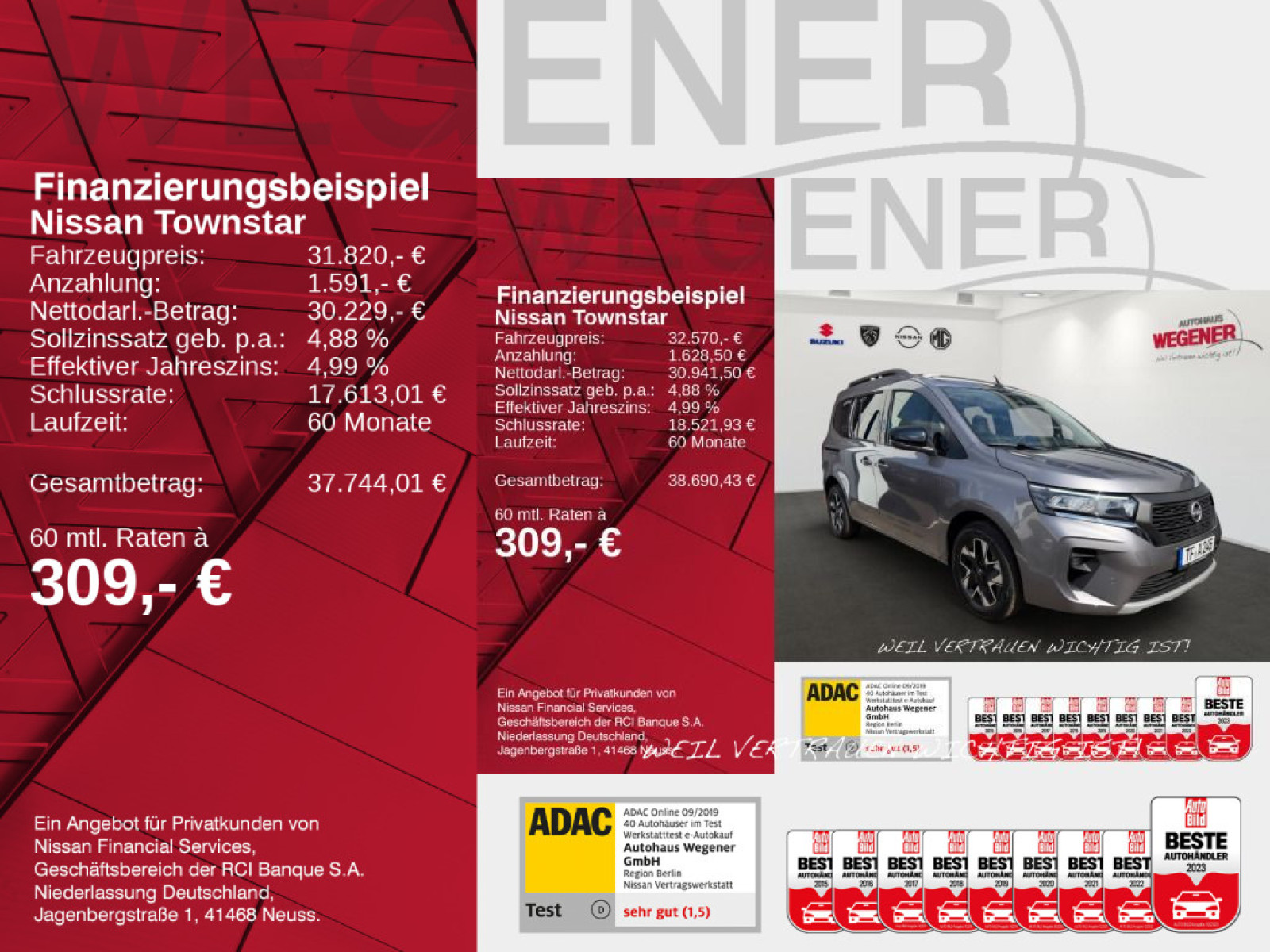 Nissan Townstar Kombi 1.3 Autom. Navi*CarPlay*CAM*PDC